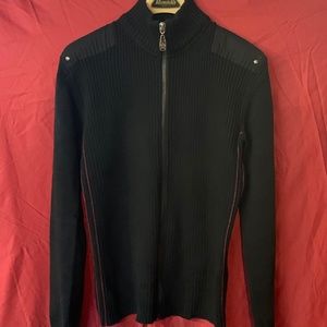 Buffalo David Bitton  Military Style Zip Front Sweater. Large